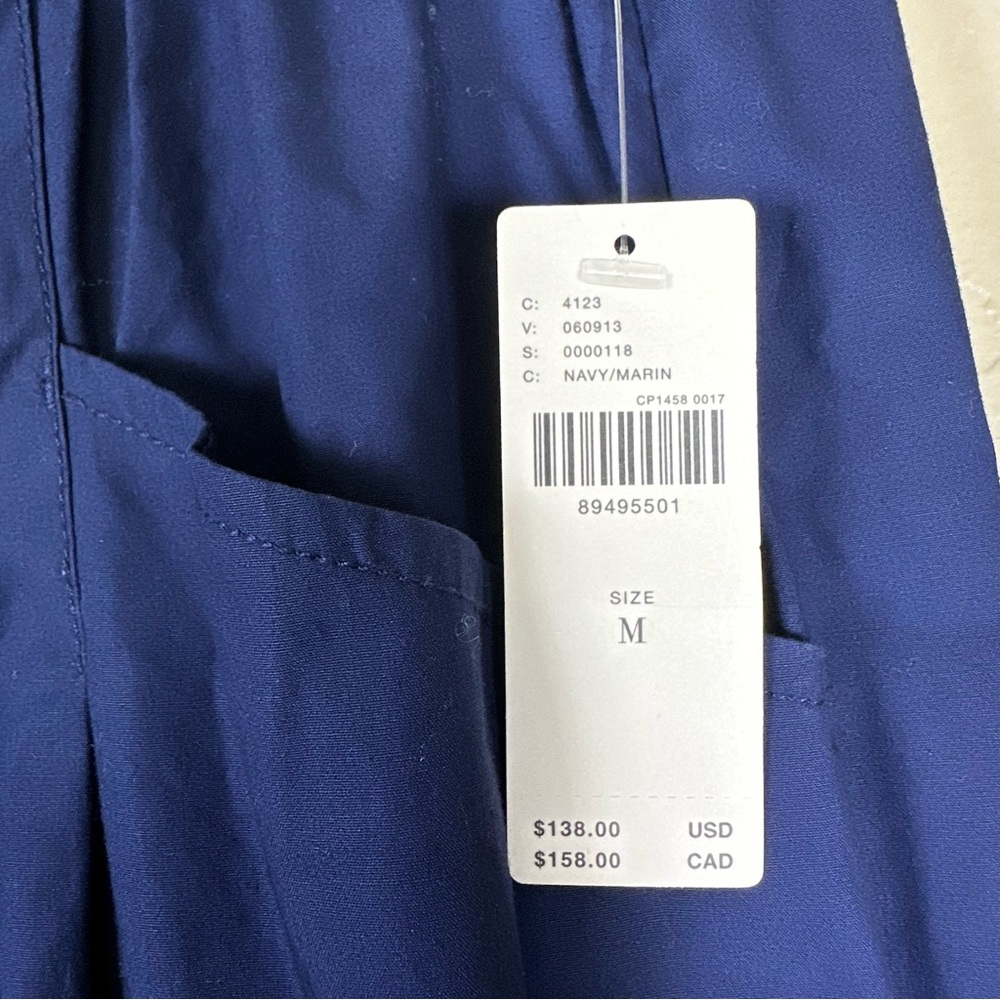 Anthropologie Maeve Skirty Utility Wide Leg Pull on Navy Blue Trousers/Pants NWT - Picture 7 of 10